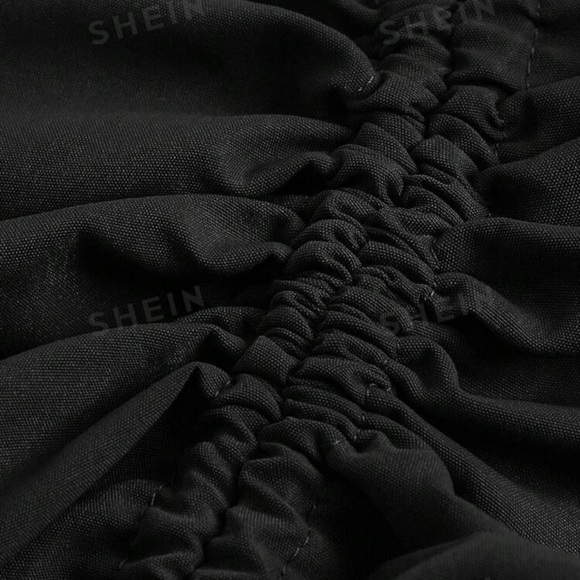 Plus Gorpcore Drawstring Waist Ruched Tie Side Skirt - Picture 3 of 4